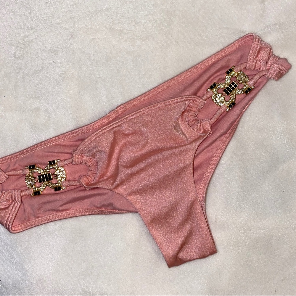 Victoria’s Secret pink bikini bottom with jewels